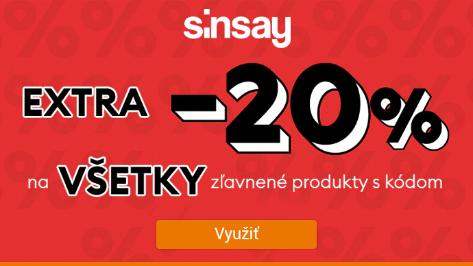 Sinsay - Extra -20 % na všetko