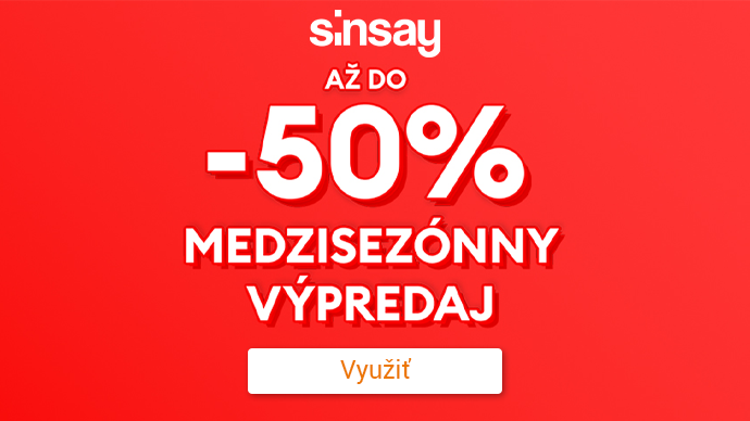 Sinsay - Medzisezónny výpredaj do -50 %