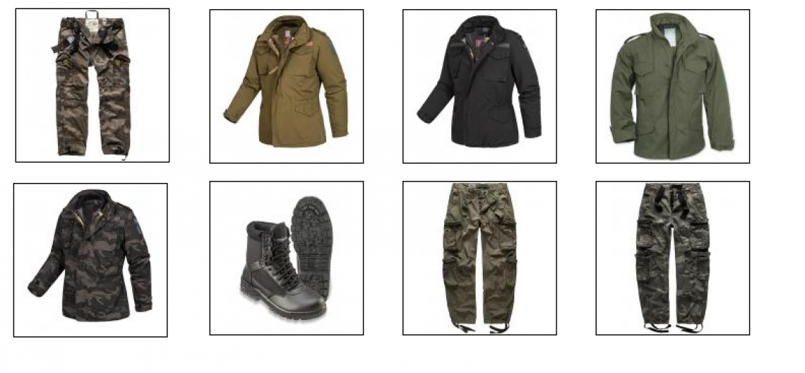 Surplus-shop army oblečenie
